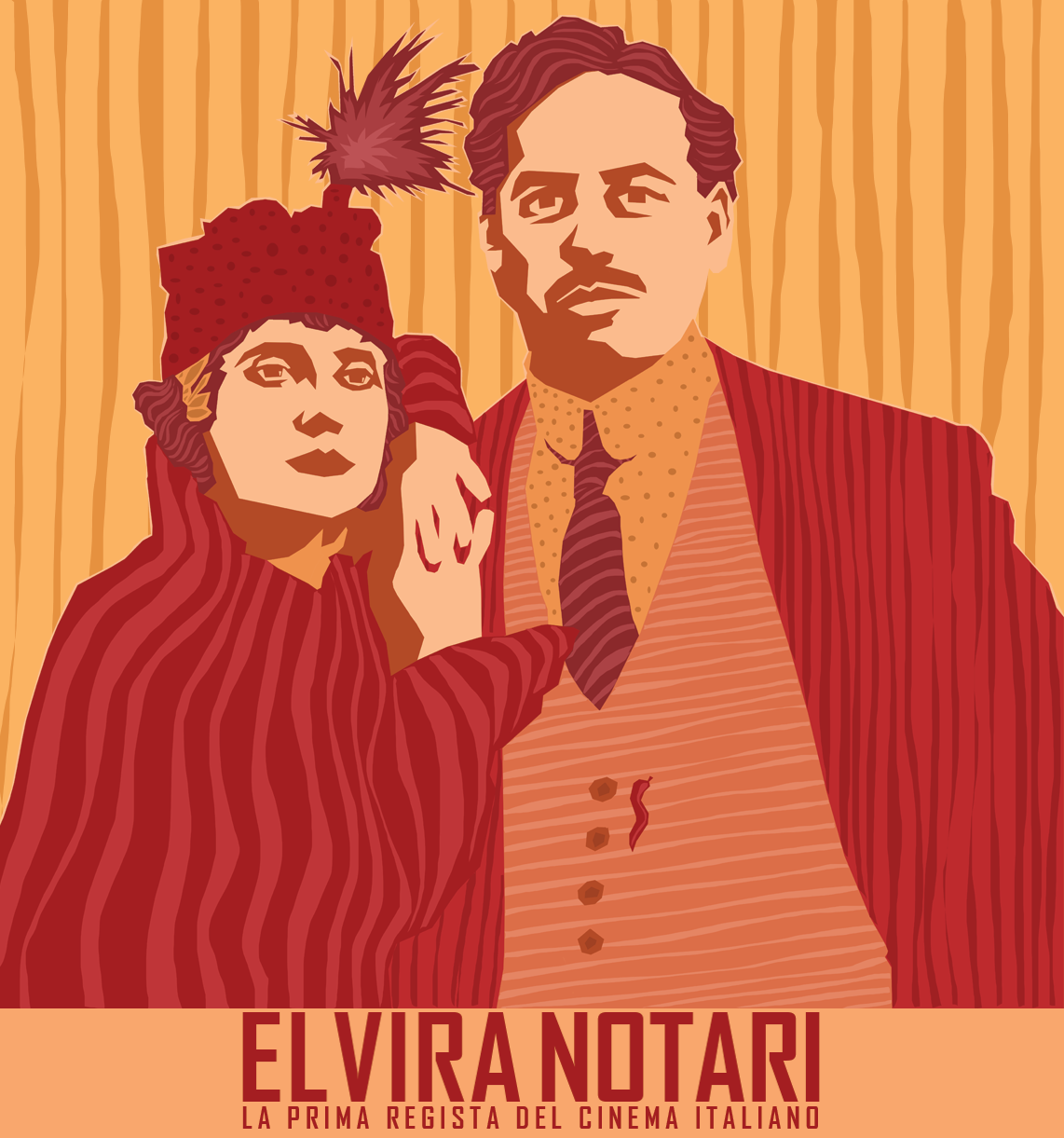 Locandina illustrata di Elvira Notari, la prima regista del cinema italiano